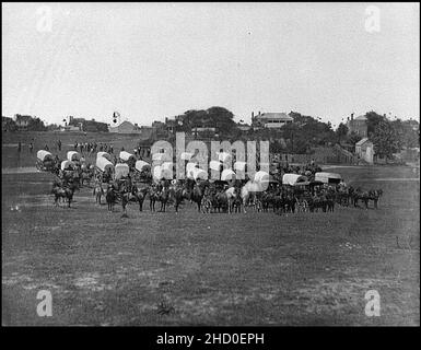 Richmond, Virginia Wagenzug der Telegraph Militärkorps Stockfoto