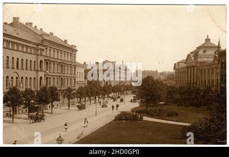 Riga nicholastraße. Stockfoto