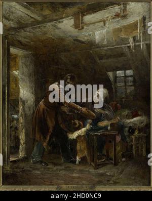 Riont, Louis-Edouard - Claude Gueux Rapportant à sa famille le pain volé - 224 - Maison de Victor Hugo. Stockfoto