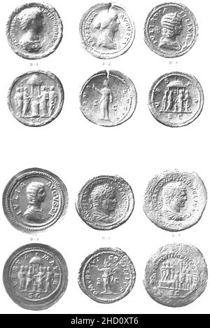 Rivista italiana di numismatica 1892 tavola VII. Stockfoto