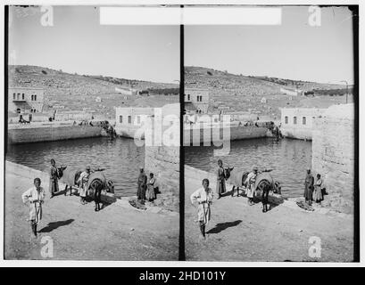 Straße nach Hebron, Mar Saba, etc. David's Pool. Stockfoto