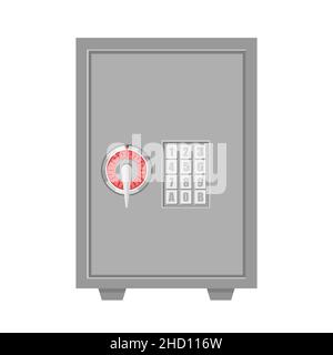 Metall-Sicherheitsbox Safe Cartoon Vektor Illustration isoliert Objekt Stock Vektor