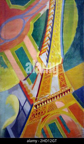 Robert Delaunay, 1926, Tour Eiffel, Öl auf Leinwand, 169 × 86 cm, d'Art Moderne de la ville de Paris. Stockfoto