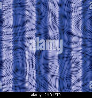 Retro Psychedelic Hypnotic Trippy Acid Swirls Nahtloses Texturmuster Blaue Streifen Stockfoto