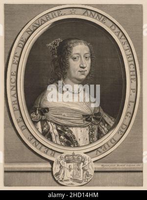 Robert Nanteuil (Französisch, 1623-1678) - Anne von Österreich, Königin von Frankreich Stockfoto