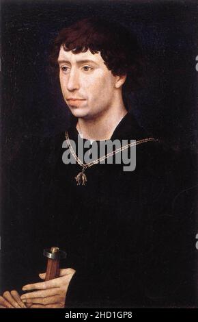 Rogier van der Weyden - Porträt Karls des Kühnen Stockfoto