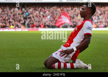 Bukayo Saka of Arsenal - Arsenal V Watford, Premier League, Emirates Stadium, London, Großbritannien - 7th. November 2021 nur zur redaktionellen Verwendung – es gelten DataCo-Einschränkungen Stockfoto