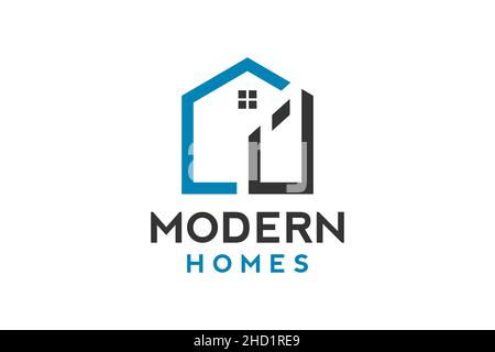Logo-Design von U in Vektor für Bau, Haus, Immobilien, Gebäude, Immobilien. Minimal genial trendy professionelle Logo-Design. Stock Vektor