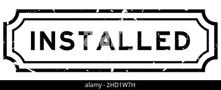 Grunge schwarz installiert Wort Gummi Siegel Stempel auf weißem Hintergrund Stock Vektor