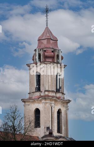 VILNIUS, LITAUEN – 2020. MÄRZ 06. Kirche der seligen Jungfrau Maria des Trostes in Vilnius. Stockfoto