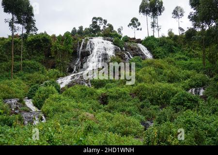 Spektakulärer Blick auf einen der Sipi-Fälle im Osten Ugandas Stockfoto