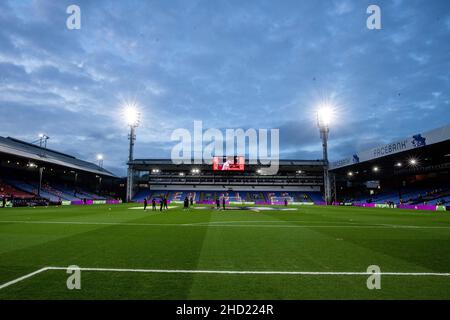 LONDON, ENGLAND - 01. JANUAR: Eine Gesamtansicht des Stadions während des Premier League-Spiels zwischen Crystal Palace und West Ham United in Selhurst P Stockfoto