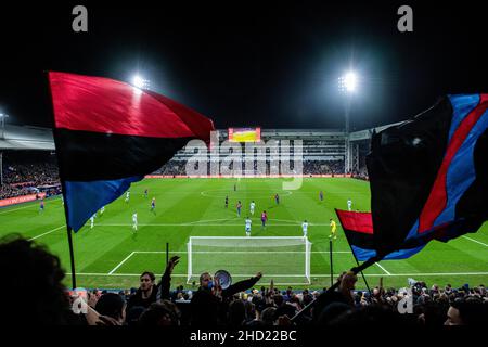 LONDON, ENGLAND - 01. JANUAR: Eine allgemeine Ansicht des Stadions und der Fans während des Premier League-Spiels zwischen Crystal Palace und West Ham United bei S Stockfoto