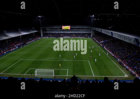 LONDON, ENGLAND - 01. JANUAR: Eine Gesamtansicht des Stadions während des Premier League-Spiels zwischen Crystal Palace und West Ham United in Selhurst P Stockfoto