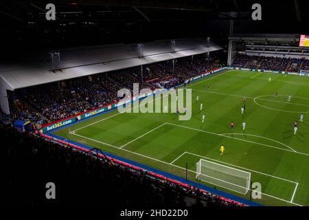 LONDON, ENGLAND - 01. JANUAR: Eine Gesamtansicht des Stadions während des Premier League-Spiels zwischen Crystal Palace und West Ham United in Selhurst P Stockfoto