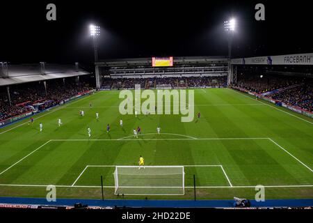 LONDON, ENGLAND - 01. JANUAR: Eine Gesamtansicht des Stadions während des Premier League-Spiels zwischen Crystal Palace und West Ham United in Selhurst P Stockfoto