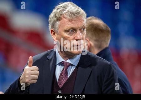 LONDON, ENGLAND - JANUAR 01: manager David Moyes von der WHU beim Premier League-Spiel zwischen Crystal Palace und West Ham United im Selhurst Park Stockfoto