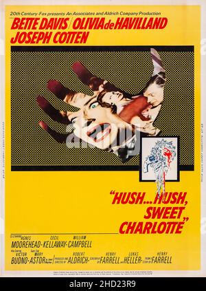 Poster-Artwork für den Film Hush... Hush, Sweet Charlotte 1964 feat Bette Davis, Olivia de Havilland, Joseph Cotten Stockfoto