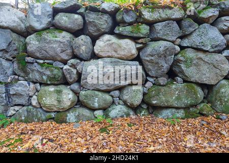 Alte Brücke, die den Lafayette Brook überquert, entlang des Notchway Trail in Franken, New Hampshire. Der Notchway Trail ist der Hauptweg der Lafayette Stockfoto