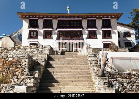 Tengboche Kloster, das beste Kloster im Khumbu Tal, Trek zum Everest Basislager, Sagarmatha Nationalpark, Nepal Stockfoto