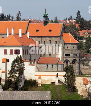 gotische und Renaissance-Basilika St. Procopius im Kloster Trebic, UNESCO-Stätte, Tschechische Republik Stockfoto