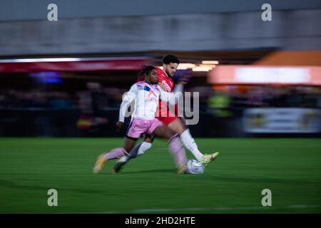 London, Großbritannien. 02nd Januar 2022. Vanarama National League South Spiel zwischen Dulwich Hamlet und Welling United auf Champion Hill in London, England. Kredit: Liam Asman/Alamy Live Nachrichten Gutschrift: Liam Asman/Alamy Live Nachrichten Stockfoto