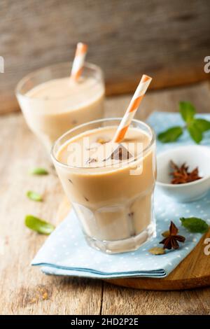 Traditioneller hausgemachter Eiskaffee Stockfoto