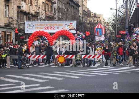 Belgrad während der Wintersaison Feiertage, Serbien Stockfoto