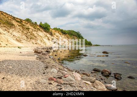 Steilküste Bei Nordperd Bei Göhren Auf Rügen, Mecklenburg-Vorpommern, Deutschland, Europa Stockfoto
