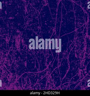 Grungy Overlay violett gestreifte Textur. Distress Textur von Flecken, Flecken, Tinte, Punkte, Streifen. Design-Element für Muster, grungy-Effekt, Vorlage Stock Vektor