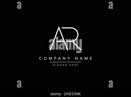 Letter AR Monogramm Logo Design, Line Art Stock Vektor