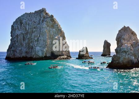 Felsformationen in der Nähe des Cabo Arch in Cabo St Lucas, Mexiko Stockfoto