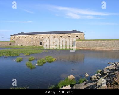 Die Uferpromenade der Stadt Karlskrona in Schweden Stockfoto