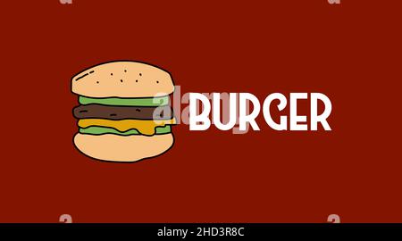 Vektor Für Burger Logo-Vorlage. Fast Food Logo Design-Konzept. Stock Vektor