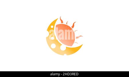 Einzigartiges Moon Logo Design Konzept Vektor Stock Vektor