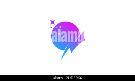 Einzigartiges Moon Logo Design Konzept Vektor Stock Vektor