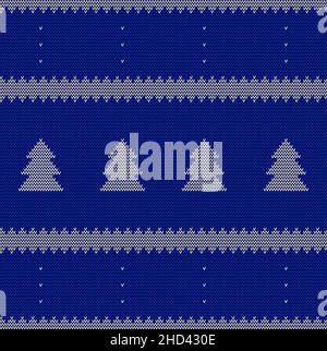 Nahtlos gestrickter Hintergrund, Vektor-Illustration Stock Vektor