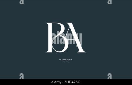 Alphabet Buchstabe Symbol Logo BA Stock Vektor