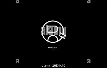 Buchstabensymbol Logo RQ oder QR Stock Vektor