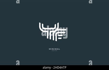 Buchstabensymbol Logo YF Stock Vektor