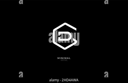 Buchstabensymbol Logo GD oder DG Stock Vektor