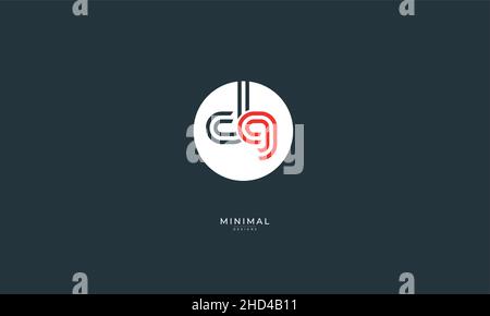 Buchstabensymbol Logo DG Stock Vektor