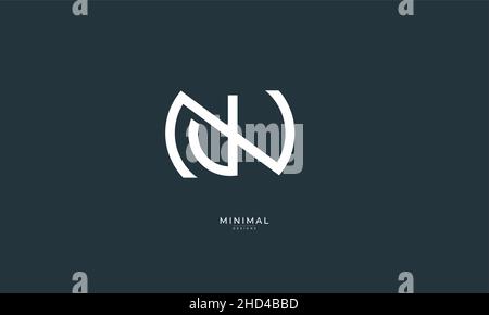 Buchstabensymbol-Logo NJ oder JN Stock Vektor