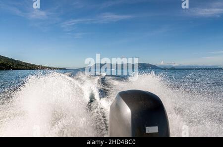 Wassertaxi auf dem Indischen Ozean Stockfoto