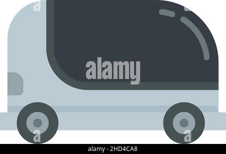 Symbol für unbemannten Taxiwagen. Flache Abbildung des unbemannten Taxi Auto Vektor-Symbol isoliert auf weißem Hintergrund Stock Vektor