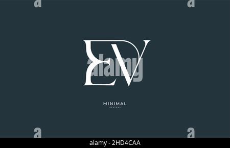 Buchstabensymbol Logo EV Stock Vektor