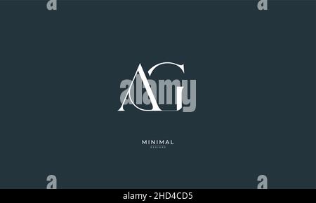 Buchstabensymbol Logo AG Stock Vektor