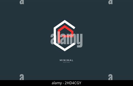 Buchstabensymbol CP oder PC Stock Vektor