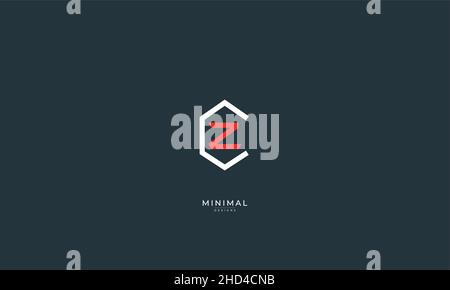 Buchstabensymbol Logo CZ oder ZC Stock Vektor