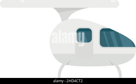 Symbol für selbstfahrende Lufttaxis. Flache Abbildung des Vektorsymbols für selbstfahrende Lufttaxis auf weißem Hintergrund isoliert Stock Vektor